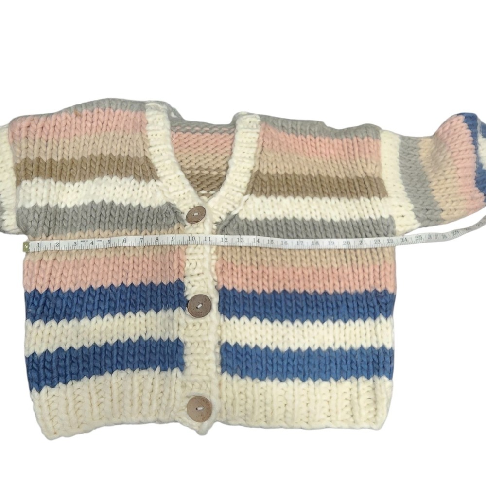 Altar'd State Striped Chunky Knit‎ Button Front Cardigan Sweater XS S - Picture 3 of 5